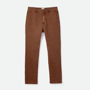 NWOT FLINT AND TINDER  365 Cotton Linen Chino Mustang Brown  38
